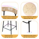 Boho Style Handwoven Paper Rope Counter Stools (Set of 2)