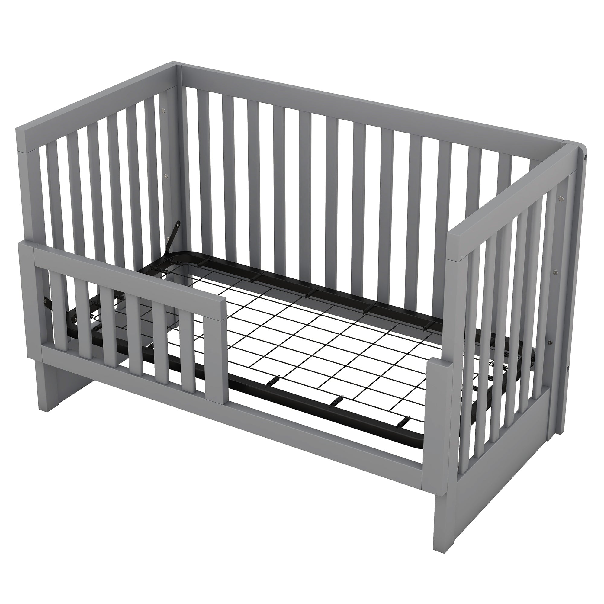 Convertible Crib/Full Size Bed with Changing Table, Gray - Atlantic Fine Furniture Melbourne FL