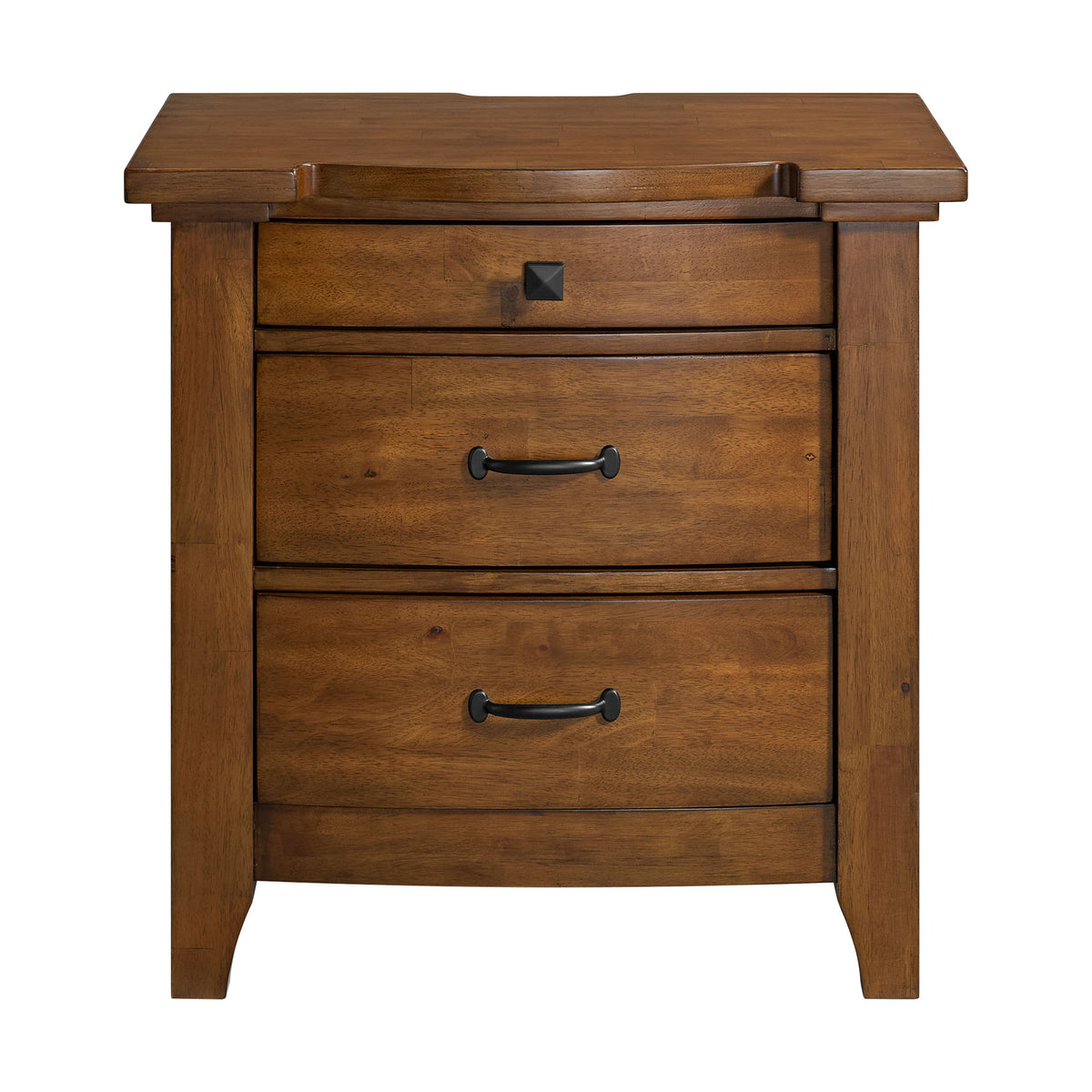 Gage 3-Drawer Nightstand With USB And Power in Chestnut by Elements International, view 3