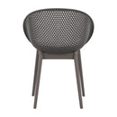 2 Piece Durable Single Chair With Mesh Hollow Out Design