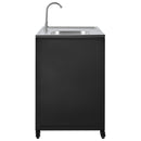 Outdoor Movable Kitchen Sink Patio Modular Kitchen Sink Station With Cabinet For Garden, Patio, Backyard - Matte Black
