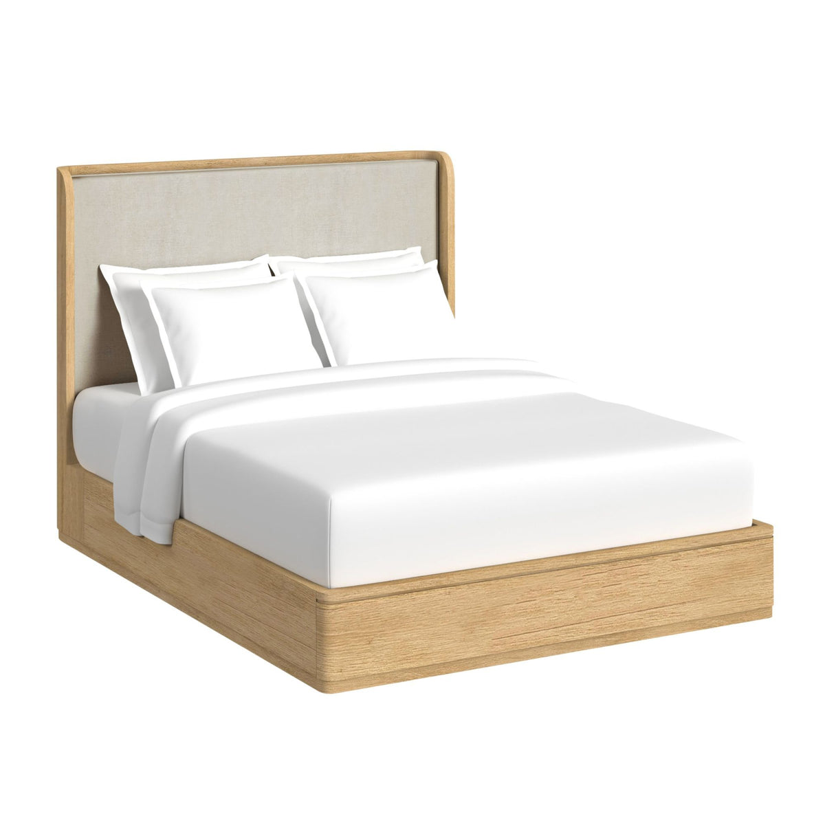 Rosalie Fabric Upholstered Bed in Black by Elements International