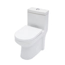 1 Piece Toilet For Bathroom, Dual Flush 1.1 / 1.6 Gpf, Soft Closing Seat - White