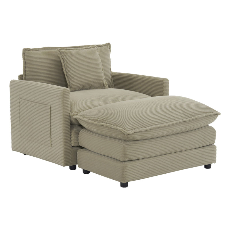 Modern Modular Sofa With Side Storage Pockets For Living Room