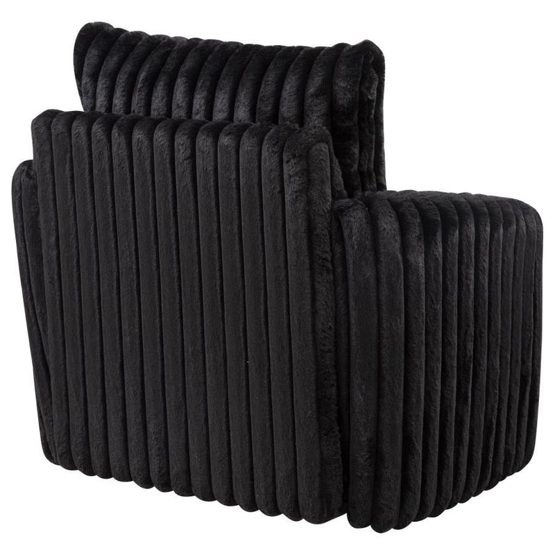 Sarco - Corduroy Upholstered Swivel Accent Arm Chair