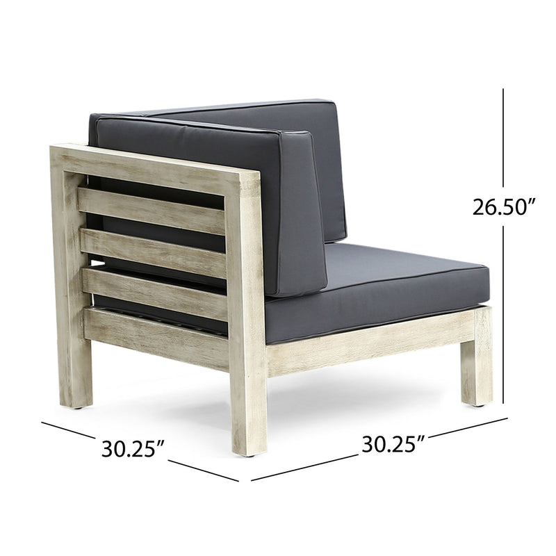 Oana - Modern 3 Piece Sofa Set With Water Resistant Cushions - Light Gray