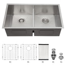 Modern Double Bowl Undermount Sink Design With 10" Deep Basins