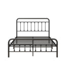 FULL Metal Platform Bed Frame with Headboard, Strong Slat Support, No Box Spring Needed,Easy Assembly BLACK