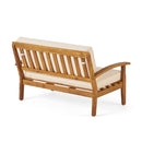 4 Person Outdoor Seating Group With Cushions Comfortable Patio Set - Teak