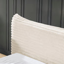 Modern Upholstered Bed Frame With Curved Headboard