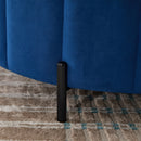 Upholstered Round Ottoman With Reversible Lid, Channel Tufted Pumpkin Shape