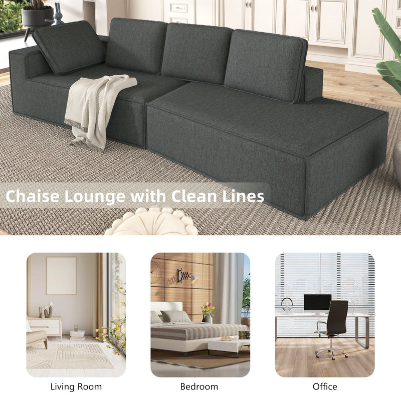 Stylish Chaise Lounge Modern Indoor Lounge Sofa Sleeper Sofa With Clean Lines For Living Room