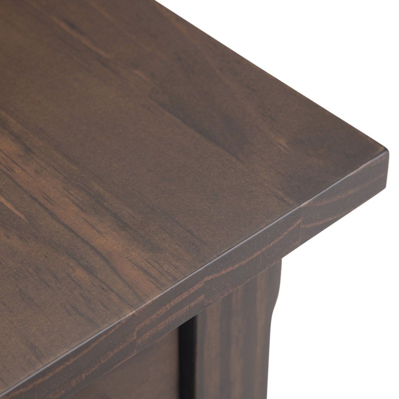 Kitchener - Narrow Side Table - Warm Walnut Brown