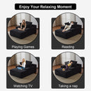 Oversized Chaise Lounge Chair Cozy Cloud Couch With 3 Throw Pillows And Wide Armrest