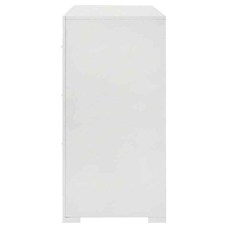 Ives - 6-Drawer Dresser Cabinet - White High Gloss