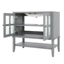 Bathroom Vanity With Ceramic Sink, Adjustable & Open Shelf