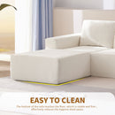 Modular U Shaped Sectional With Ottomans, Luxury Cloud Floor Couch With Deep Seat Fully Compressed Upholstered Sofa