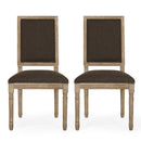 French Country Style Dining Chair With Upholstered Seating And Fluted Legs