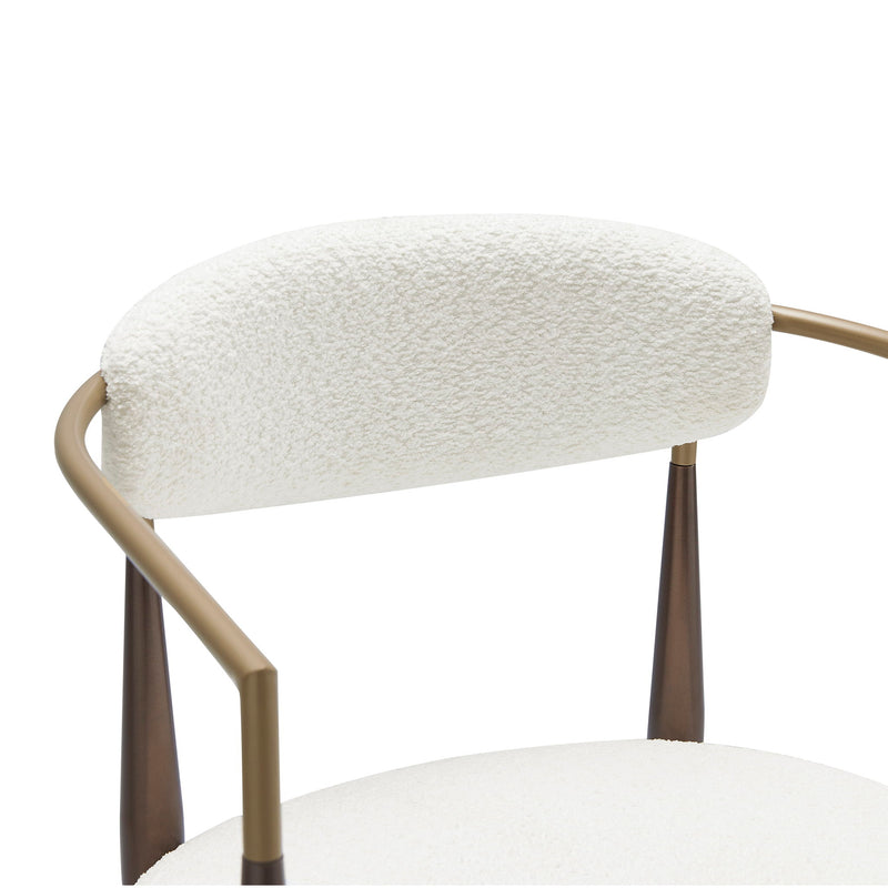 Modern Upholstered Dining Chair With Iron Frame