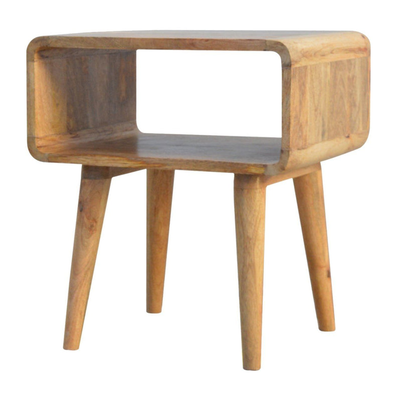Minimalist Open Curved Nightstand
