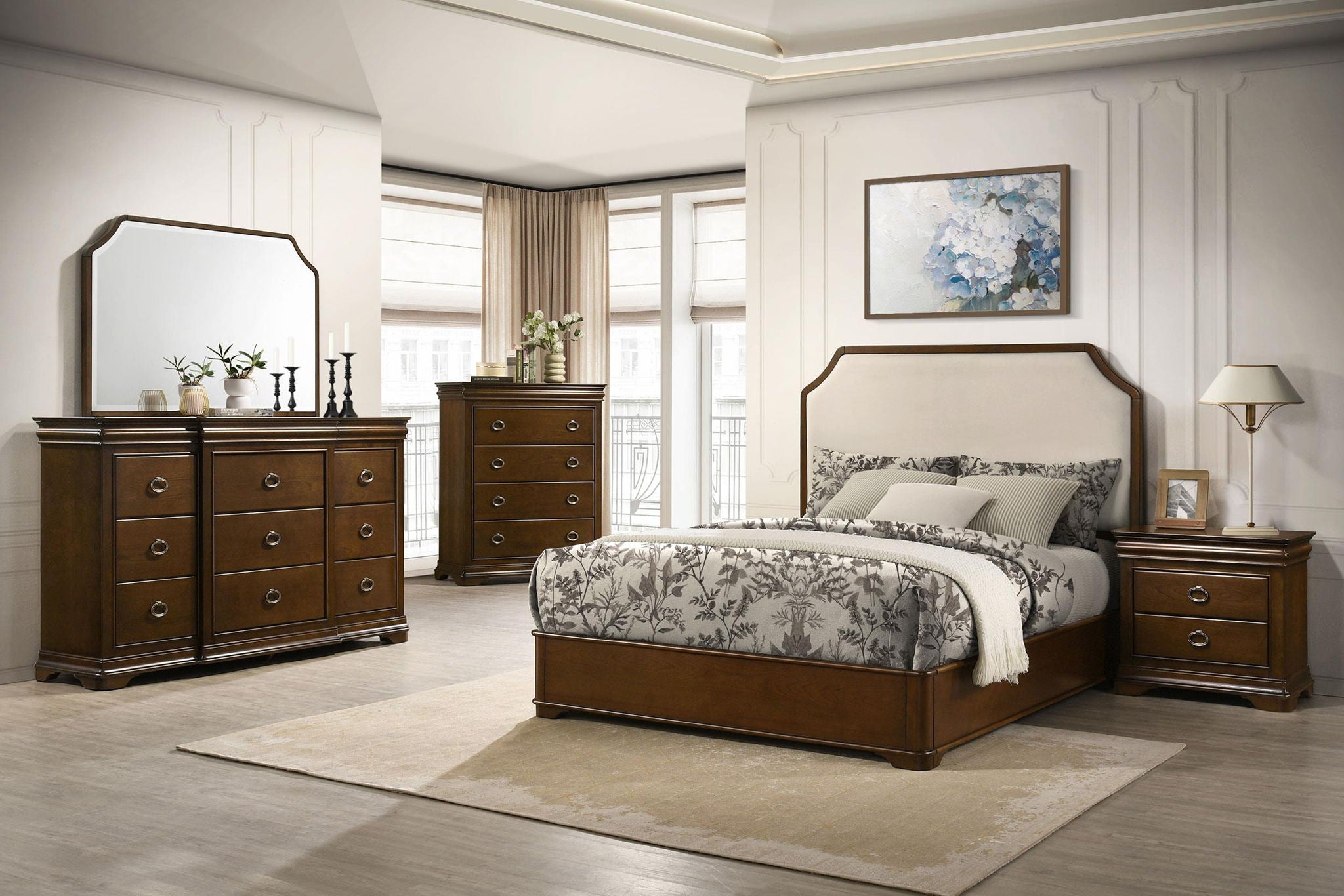 Garland 5-piece Eastern King Bedroom Set Brown Cherry