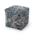 Anita - Square Pouf Ottoman And Floor Cushion - Blue