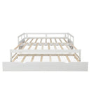 Extending Daybed with Trundle, Wooden Daybed with Trundle, White