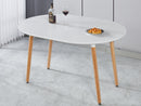 Extensible Table, Dining Table, Office Table, Coffee Table, Wood Leg - Matte White