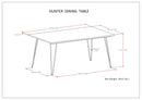 Hunter - Square Tabletop Dining Table