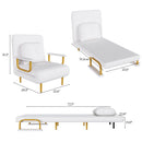 3 In 1 Convertible Folding Sofa Bed With Adjustable Backrest And Pillow