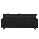 Modern Corduroy Loveseat Sofa With 4 Pillows