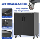 Heavy Duty Metal Garage Storage Cabinet With Wheels Sturdy Tool Organizer