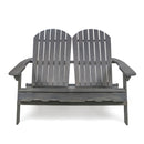 Outdoor Adirondack Rocking Loveseat With Hand Crafted Details