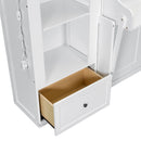 French Style Murphy Platform Bed With Shelf, Side Cabinets, Drawers And LED