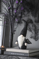 Gnome With Wings Decor, For Halloween Decor - Black White