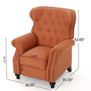 Contemporary Style Push Back Recliner With Button Tufted Stitching And Nailhead Trim