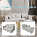 Modular Corner Sofa With Soft Linen Fabric