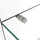 Modern Display Cabinet With LED Lights, Transparent Tempered Glass 2 Door Storage Case With 3 Shelves