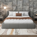 Stylish Upholstered Bed With Birch Wood Frame