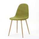 Modern Minimalist Fabric Dining Chair With Iron Legs