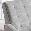 Upholstered Fabric Recliner With Button Tufted (Set of 2) - Light Gray