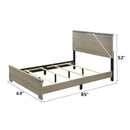 Joanna - Queen Bed With LED - Weathered Gray
