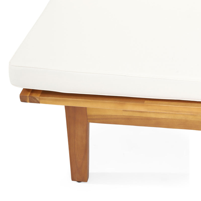 Outdoor Elegance Daybed With Convertible Design Cushion Frame - Beige