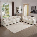 Elegant Corduroy Oversized Sectional Sofa Set With Deep Seats And Flexible Layout