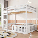Stylish Bunk Bed With Ladder And Guardrails