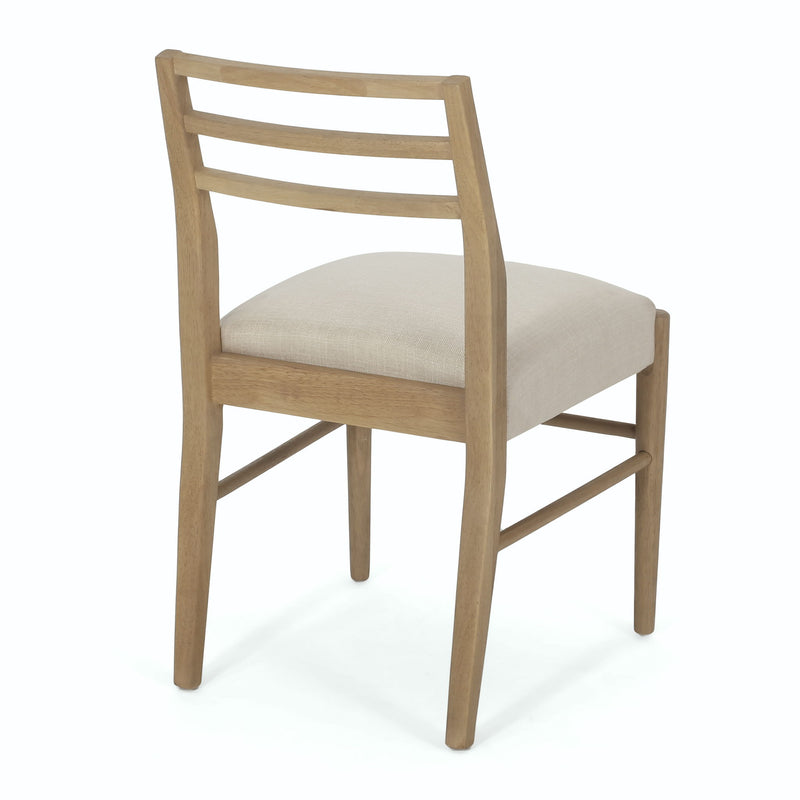 Farmhouse Style Dining Chair Set With Ladder Back Design