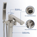 Freestanding Bathtub Faucet With Waterfall Tub Filler And Hand Shower