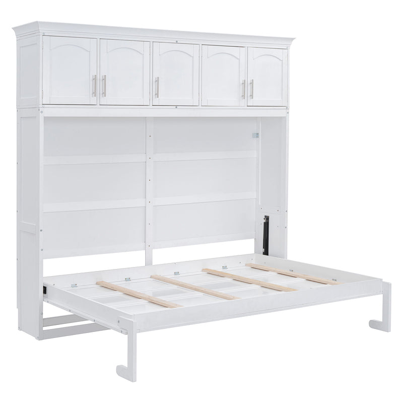 Murphy Modern Bed With Top Cabinets For Space Saving And Comfort