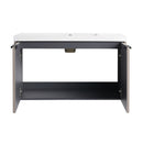 Contemporary Wall Mounted Bathroom Vanity With Resin Double Sink
