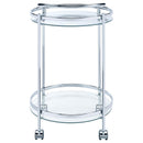 Chrissy - Round Glass Shelf Metal Bar Cart